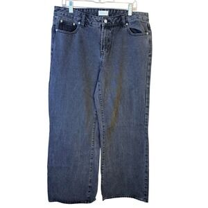 PacSun Casey Low Rise Baggy Wide Leg Jeans Washed Black Gray Wash Nykaela 30 NEW